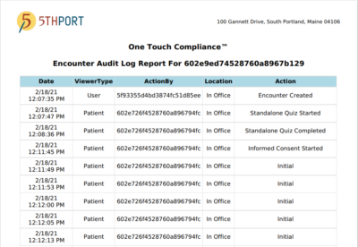 5thPort's eConsent Software - One Touch Compliance