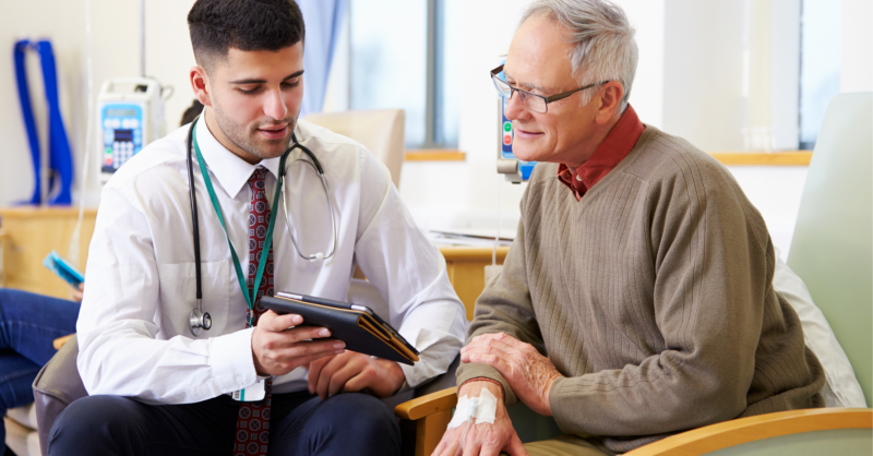 Doctor engaging with a patient